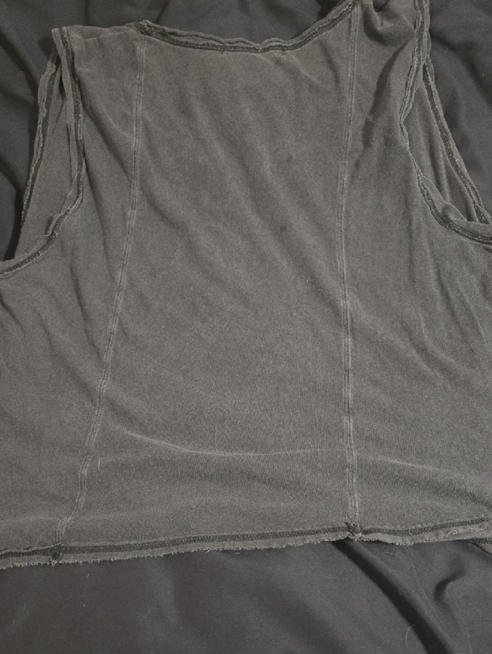 We The Free Vintage Style Dark Grey V-Neck Sleeveless Tank ๐ - Picture 5 of 7